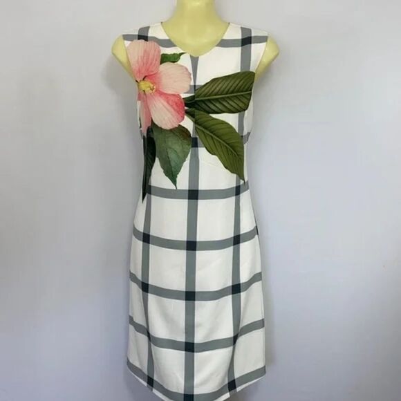 Ted Baker Dress “Secret Trellis” Sheath Dress NWOT Sz Ted 0~ - Picture 2 of 10